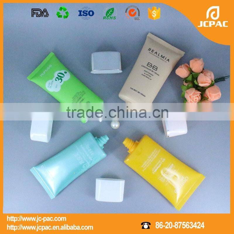 Oval cosmetic plastic tube for BB cream, plastic facial cream tube packing