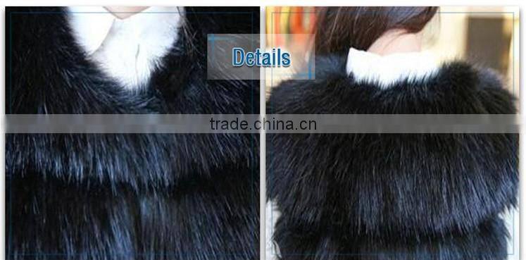 Ladies European fashion faux fur sleeveless waistcoat