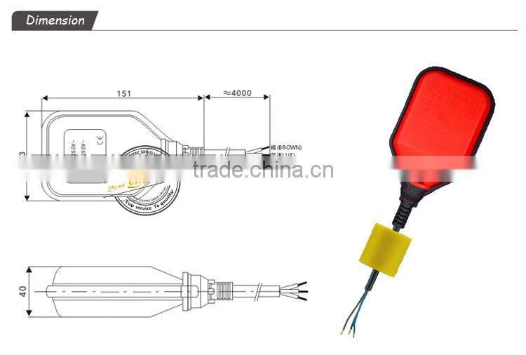 Newest High Quality 250V 4M Square Float Switch Controller