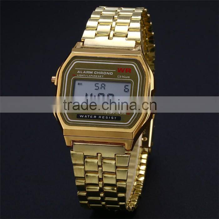 Amazon hot sell multifunctional F-91W fashion watch alarm clock students watch digital watch