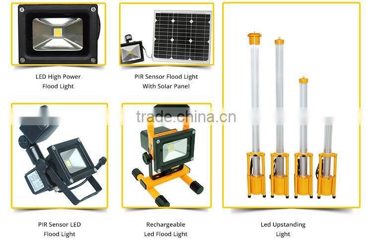 High Brightness PIR motion sensor 10w outdoor led solar flood light