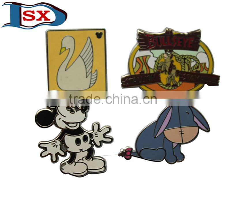 Cute cartoon bear shaped badge for Children/colorful 5C enamel bear lapel badge for promotion
