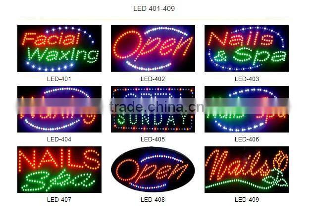 Different language LED Sign for the beauty salon nail shops OEM is welcome