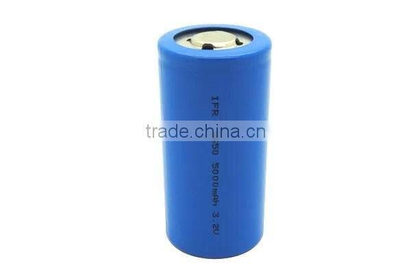 rechargeable batteries 32650 lifepo4 battery 3.2v 5000mah with high capacity for emergency light