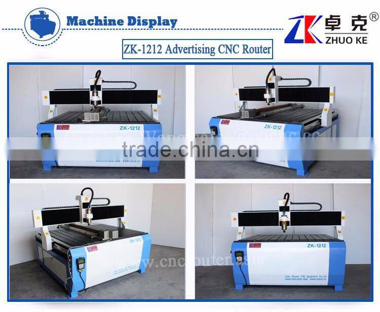 Classical CNC Engraving Machine For Wood Acrylic ZK-1212 1200*1200MM With 4 Axis DSP Offline Control System