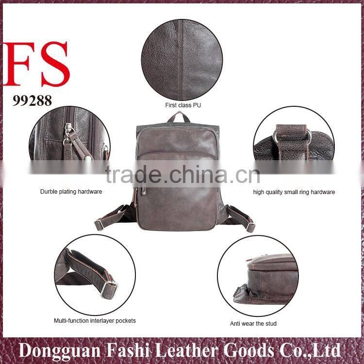 Wholesale Vintage Leather backpack, Durable Leather Travel Backpack 2016