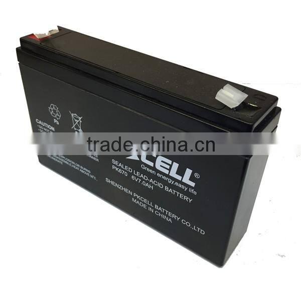 PK-670 6v 7ah MF lead acid battery SLA AGM battery for UPS cell