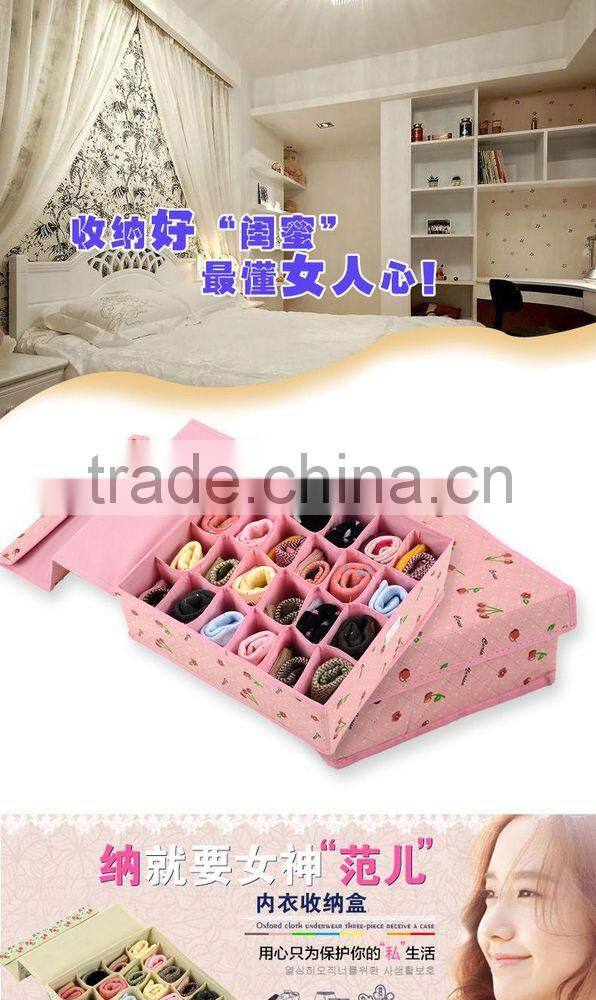 24 grid underwear storage box,multifunctional foldable socks underwear storage bag,storage tools