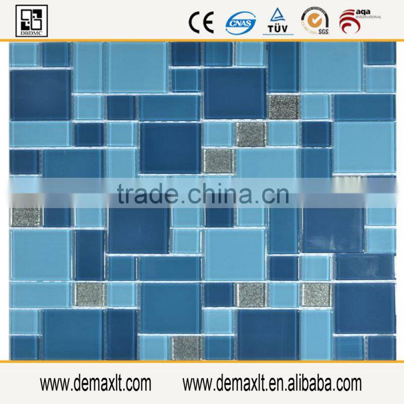 Popular interior wall glass mosaic tile Glazed mosaic