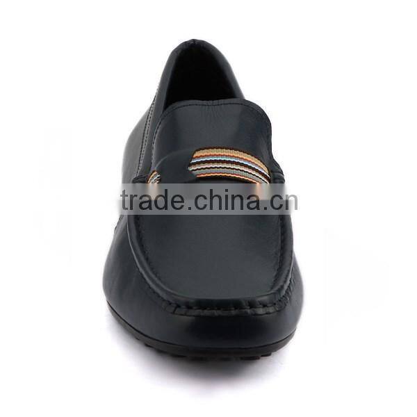 High quality best Italy style men casual shoes 2016 blue genuine leather boat shoes wholesale