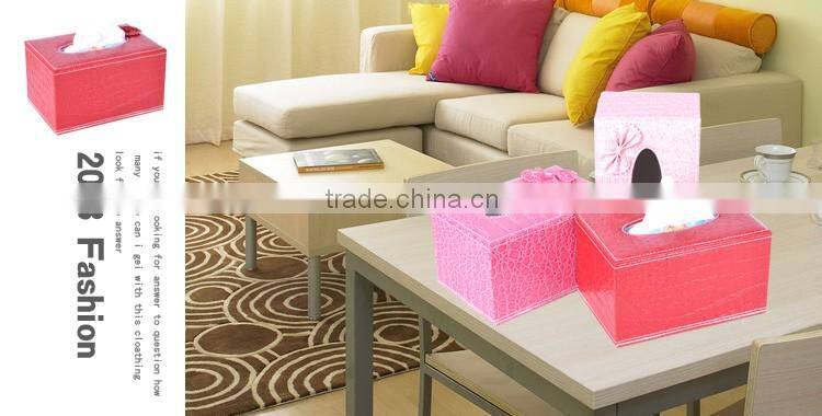 High quality custom leather tissue box