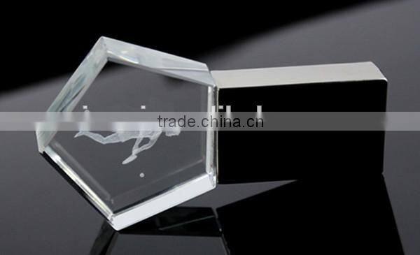 Light color crystal usb 2.0 flash drive