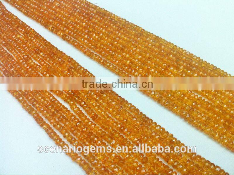 #SZ882 Natural Gemstone Roundel Faceted Loose Beads Carnelian Necklace