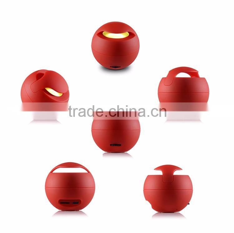 Ball Shap Round Mini Bluetooth Speaker with LED Flash Light 2016 NEW arrives