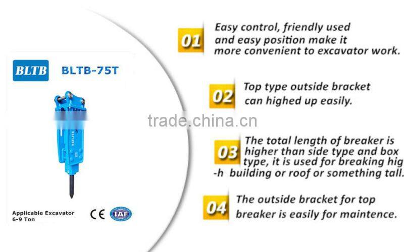 BLTB-75T excellent demolition breaker suitable for 6-9 ton excavator