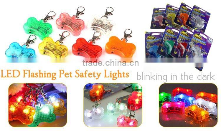 High Quality Dog Supplies LED Lighted Up Bone ID Tag