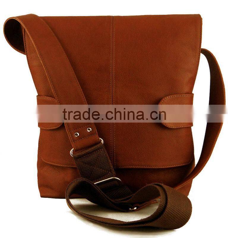 Leather messenger bag