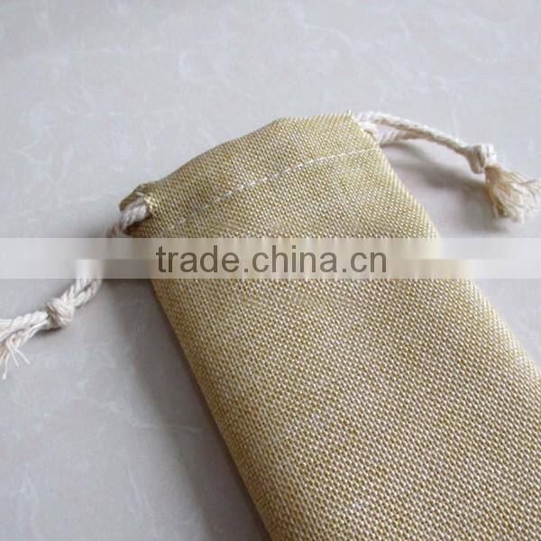 Wholesale small linen Cotton Muslin Bags 3x4 Inch Drawstring
