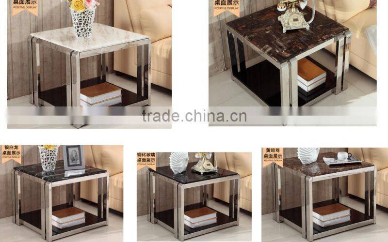 Modern 5 colours top natural marble tea table for living room