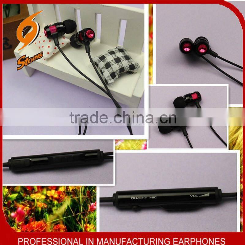 Highly quality earphone for mobile phone ,matel Earphone With Mic