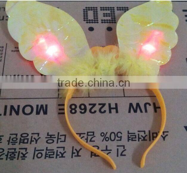hot sale LED Hair Accessories Flash Ox horn Hairpin Headband for Halloween Party crazy party