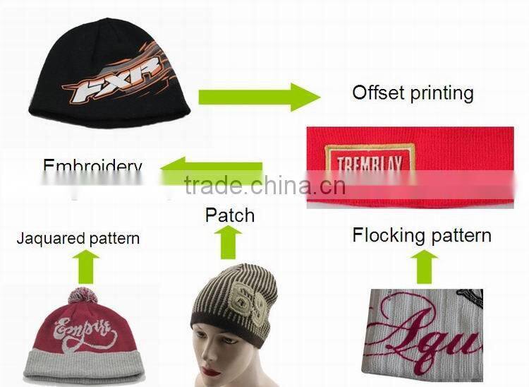 2014 White Women Knitted Hat in 100% Acrylic