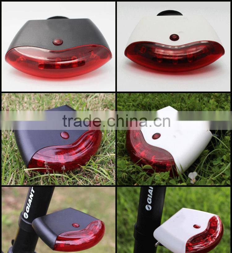 5 LED AAA battery red bicycle tail light