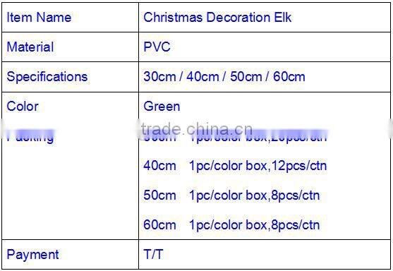 Cheap PVC Plastic Christmas Outdoor Decorative Deer