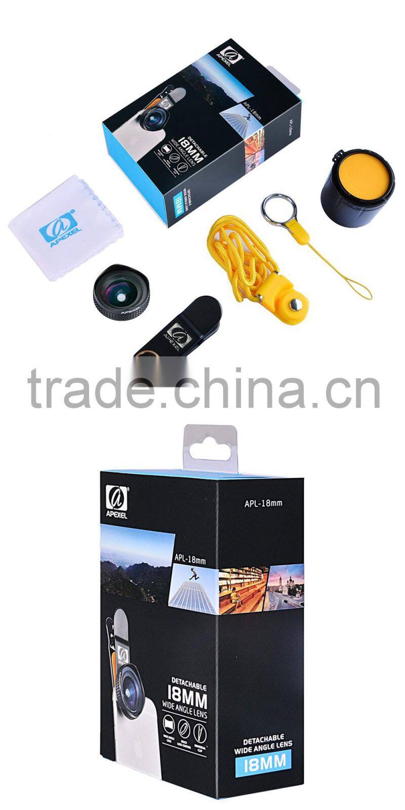 For iPhone 6 active lens NO distortion 18mm clip ultra wide angle lens for iPhone 6 6s /6 6s Plus