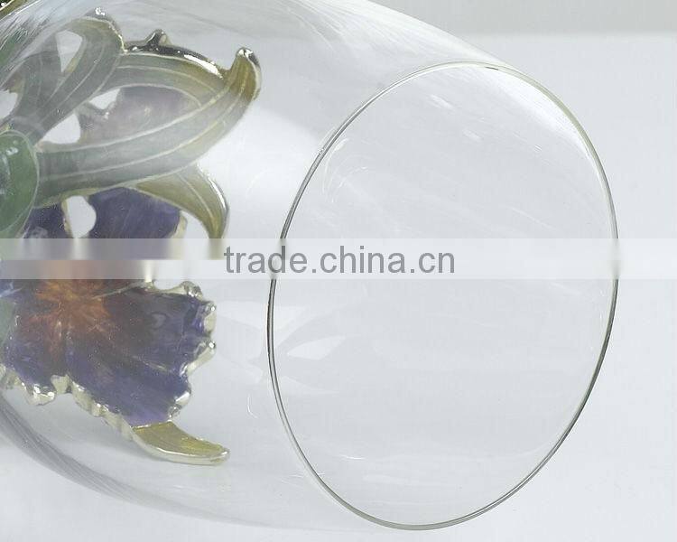 RORO Felicity iris enamel crystal glass big red wine glass