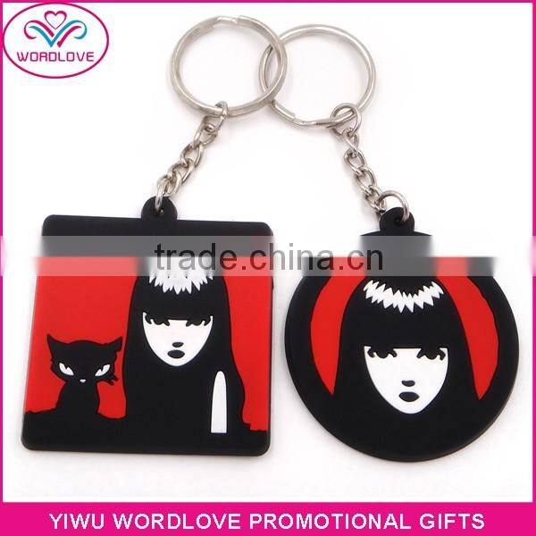 new custom shaped 3D soft pvc keychain for promotion