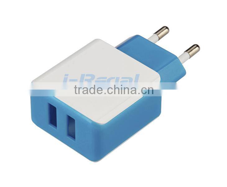 5v 2.1a USB mobile phone travel charger with CE Rohs approval Manufacture