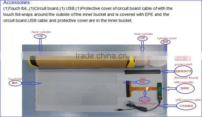 2016 Best Price 17 inch Interactive Touch Foil,Multi-Touch Foil,Multi-Touch Film