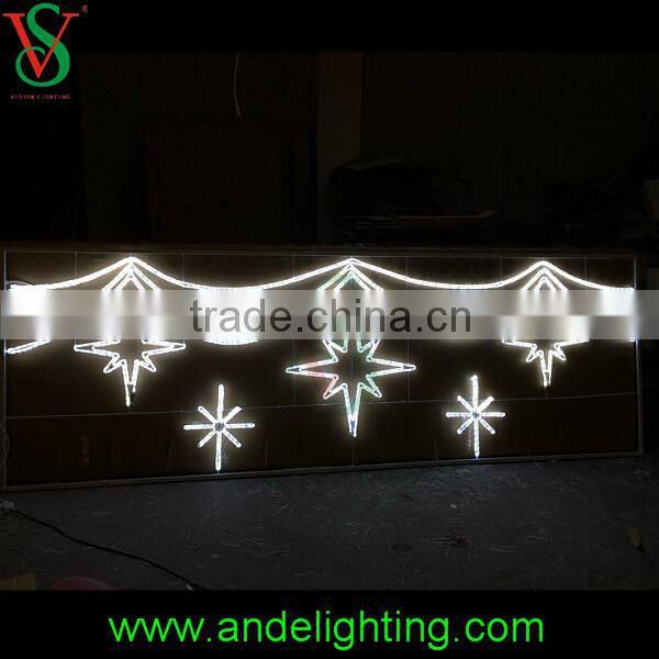 Outdoor LED street Christmas decoration lights huge led rope motif lights