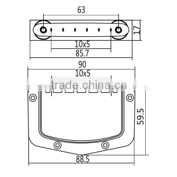 BG-3001 Tailpiece guitar bridge for 6-strings guitar