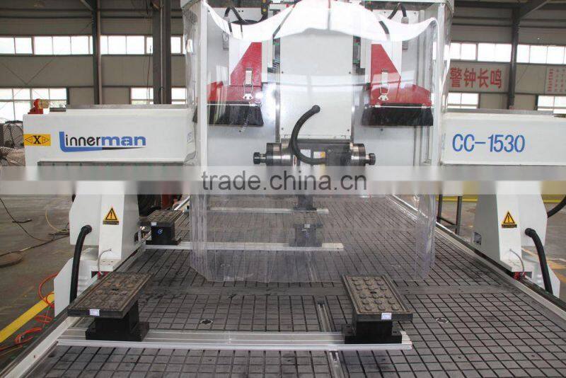 Shandong 1325 Simple ATC/Drilling CNC Router Machine with Three Heads