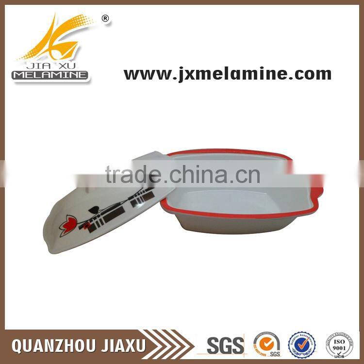 11" melamine long handle bowl with lid