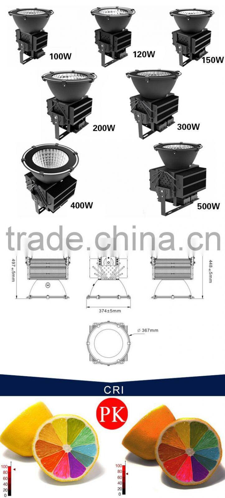 5 years warranty Top Quality and high brightness adjustable angle IP65 200w led high bay light
