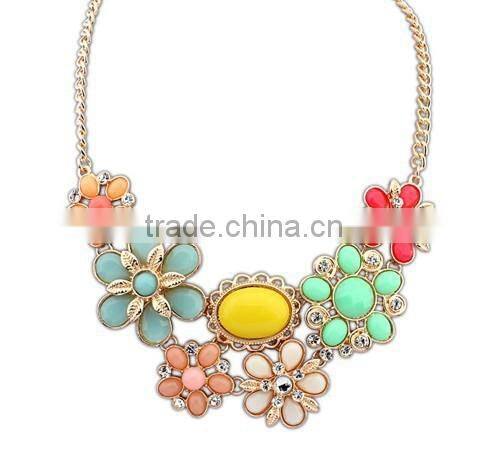 Top Quality Flower Shourouk Vintage Pendant Statement Necklace Women Necklaces & Pendants Fashion Necklaces for Women 2014