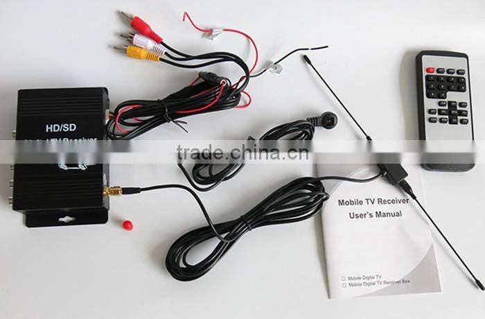 Four way Box Car Mobile ATSC USA Digital TV Receiver M-488X Voltage DC12V For Car DVD Player 4 Video Output