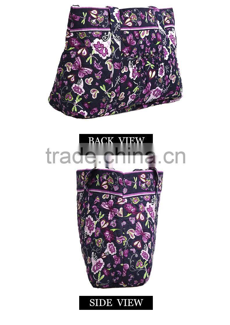 2016 Hot cotton quilted high quality fabric floral fashion fancy hipster designer ladies shoulder bag
