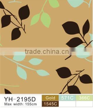 YH-2198Embossed tablecloth with non-woven/fannel backing (golden/silver grounding)