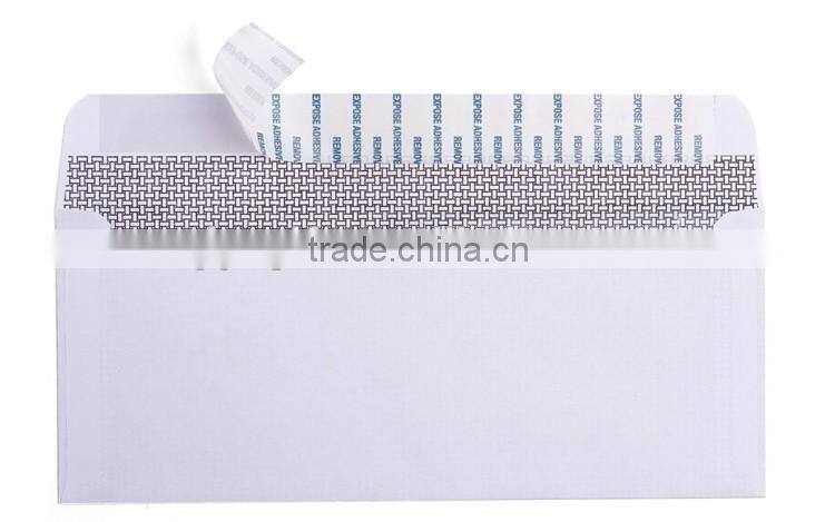 Custom adhesive peel and seal business double window envelopes