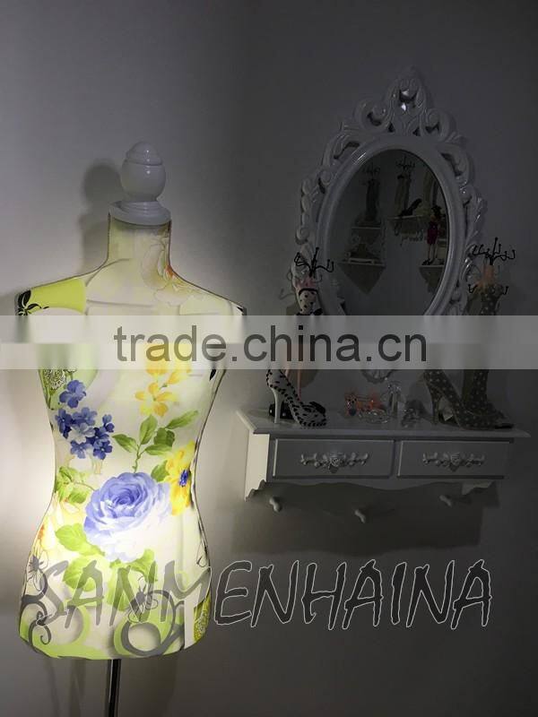plant printing elastic fabric Female Mannequin