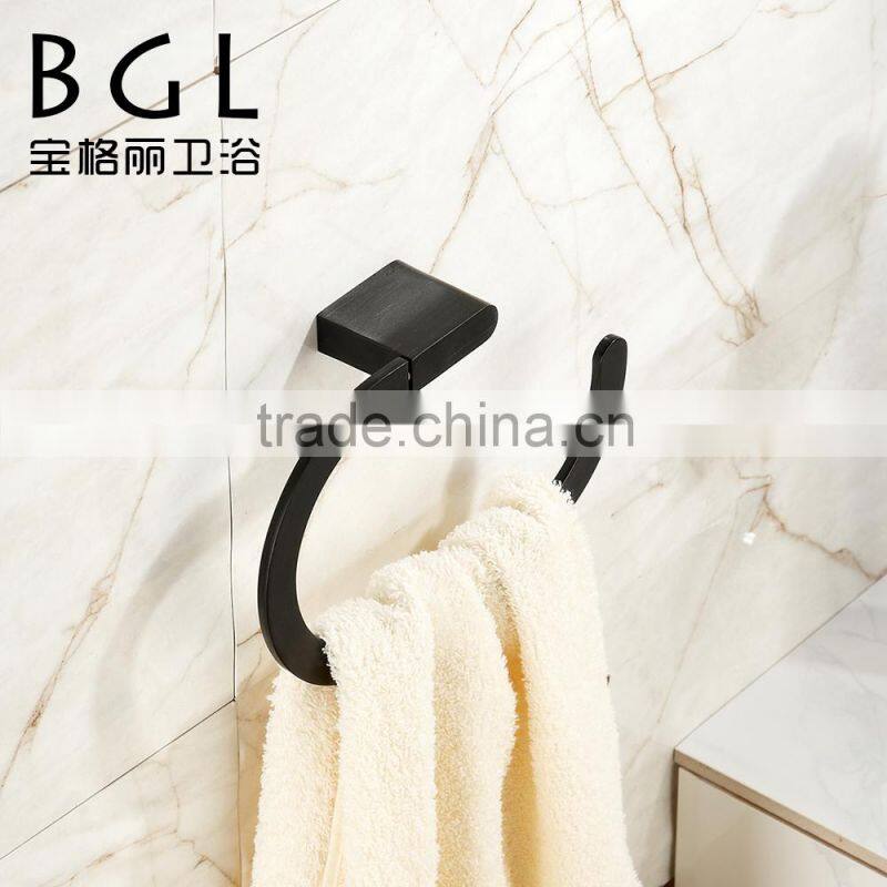 17932 modern excellent black bathroom accessories set durable towel ring