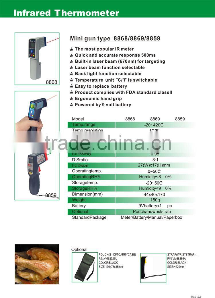 Non-contact Infrared Thermometer Digital LCD Display -20~420 Degree Food Thermometer