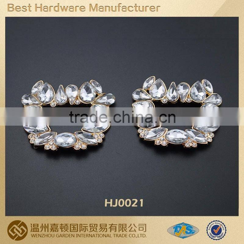 Crystal square shape ladies shoe buckle