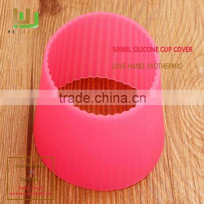 Hot Sell Eco-Friendly silicone coffee cup cover Heat Resistant silicone drink cup cover