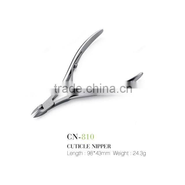 Durable stainless steel mirrored cuticle nipper