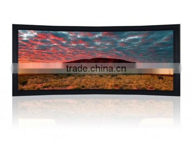 2016 curved screen fixed frame projector screen